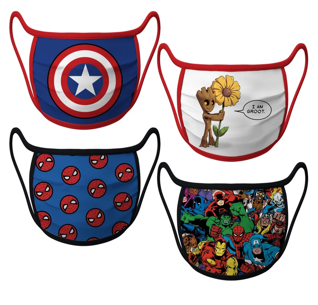 Pack 4 Mascarillas Disney Marvel