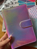 Libreta de Ahorro Holográfica  ( 12 Compartimientos + set de sticker + Sticker identificador + Separadores de colores + Tarjetas de conteo)